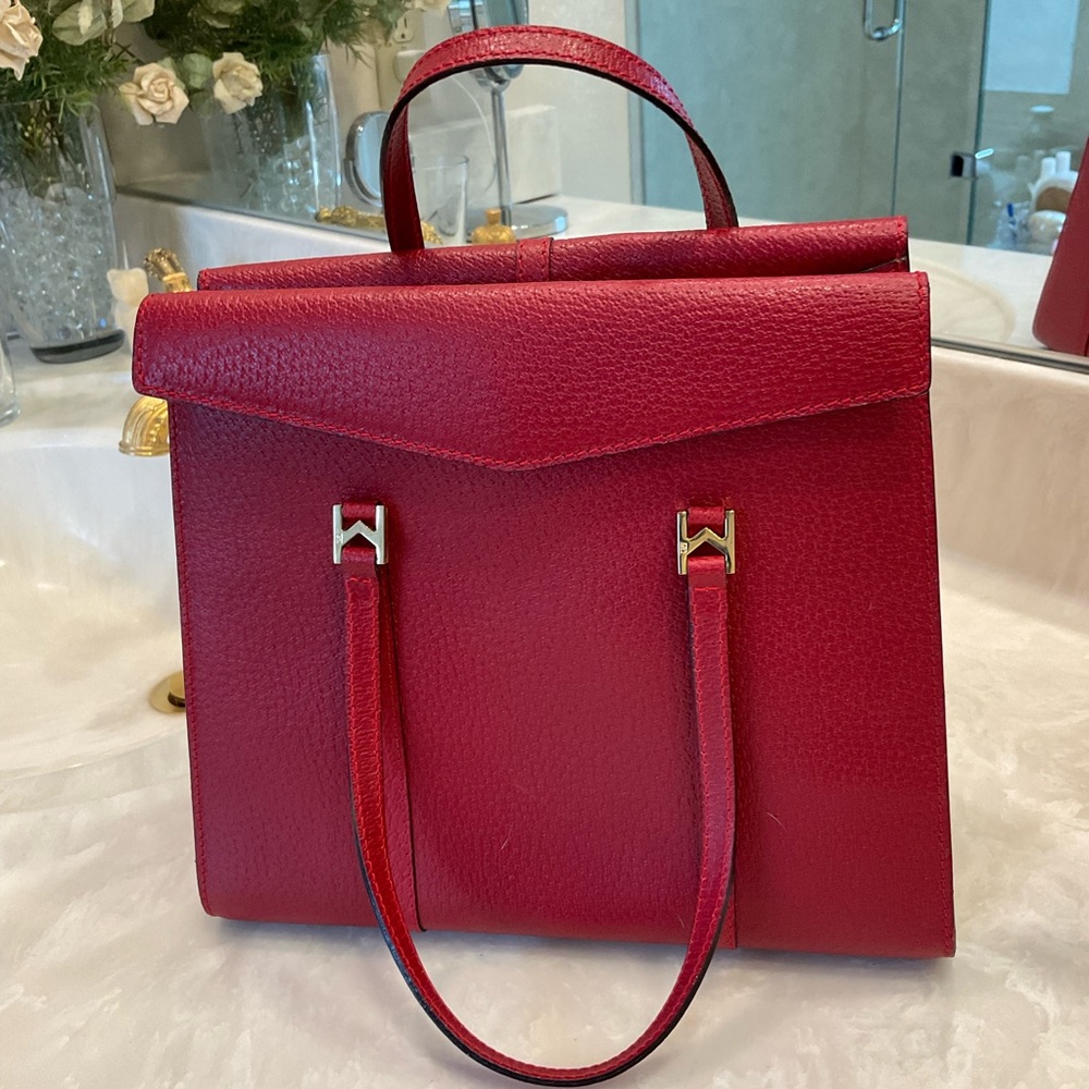 Michael Kors red pebbled leather purse, Excellent Condition - Picture 5 of 16